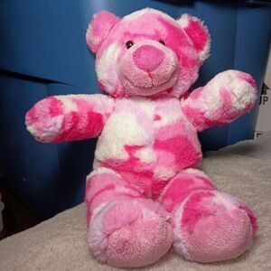 Teddy Mountain Cammie The Hot Pink Camo Bear 8" Plush Soft Toy Stuffed Animal
